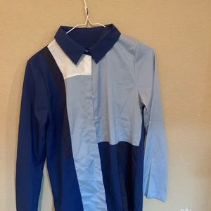 Collared, silky shirt